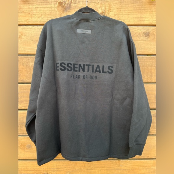 NWT Essentials Fear of God crew neck relaxed fit sweatshirt, Black, XS - Picture 2 of 11